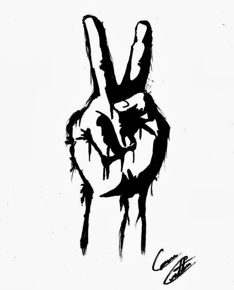 803x995 Hand Peace Sign Symbol Clipart Panda