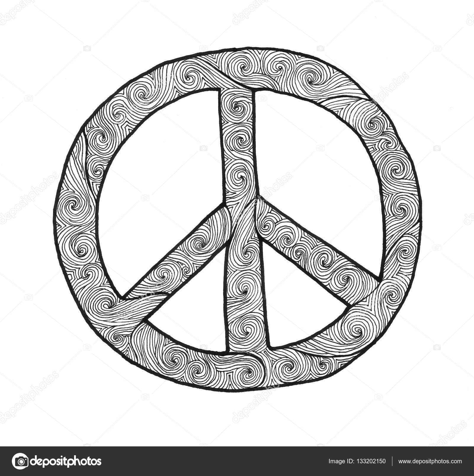 1600x1607 Peace Sign Hand Drawn Stock Photo Natstory