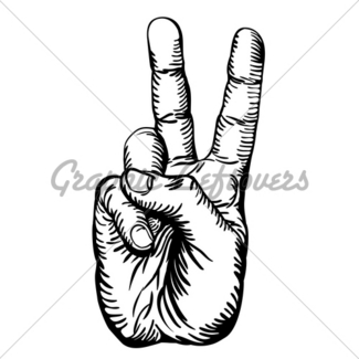 325x325 Victory V Salute Or Peace Hand Sign Gl Stock Images