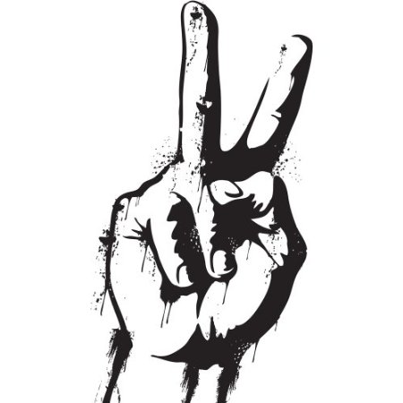 450x450 Peace Hand Drawing