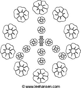 277x300 Peace Sign Flowers Coloring Sheet