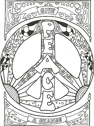 300x401 Peace And Love Coloring Pages My Peace Sign Art Coloring Books