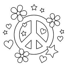 230x230 Printable Coloring Pages Of Peace Signs