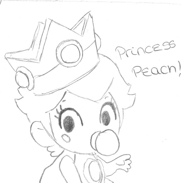 600x606 Princess Peach In Baby Form By Mischief Madness