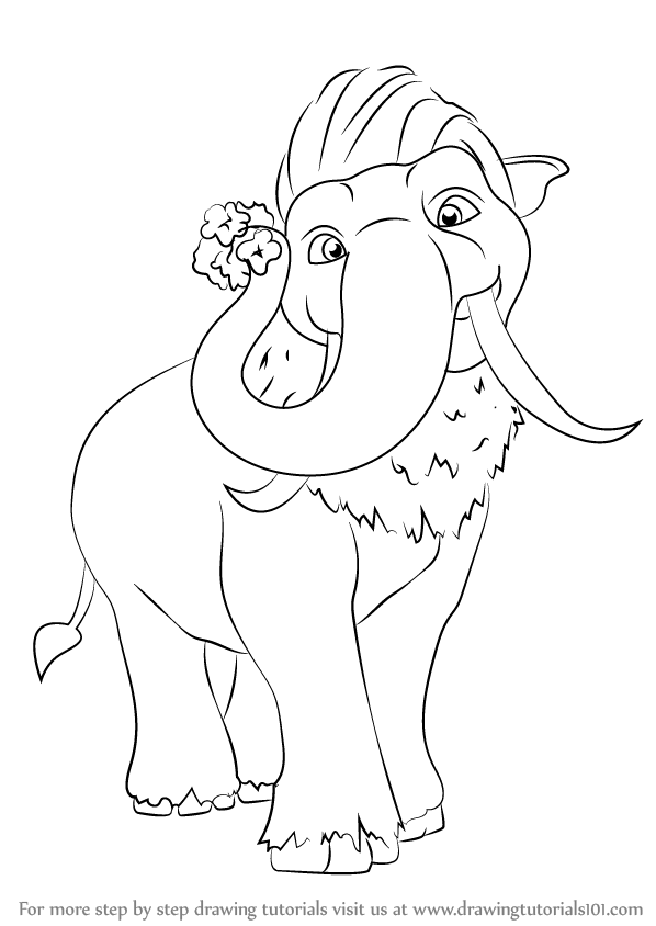 598x844 Learn How To Draw Peaches From Ice Age (Ice Age) Step By Step