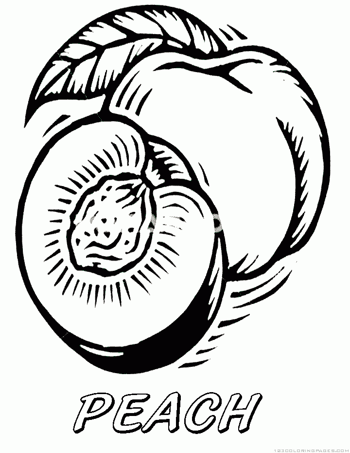 720x930 Peach Coloring Pages