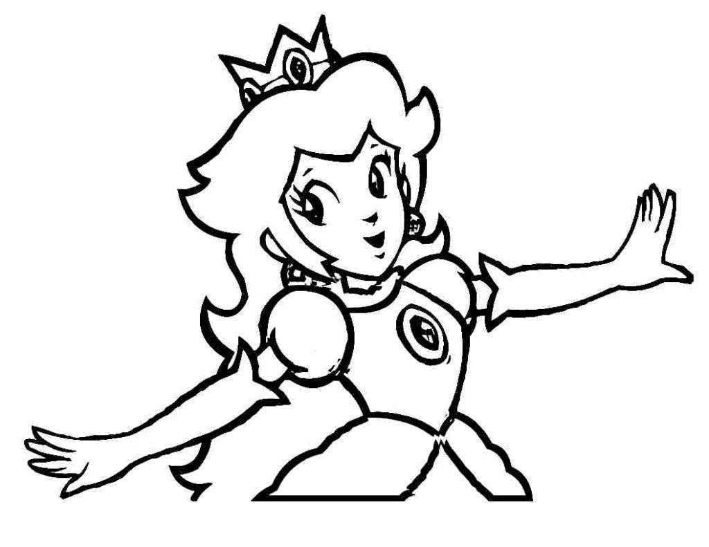 1024x791 Princess Peach Coloring Pages For Kids For The Kids