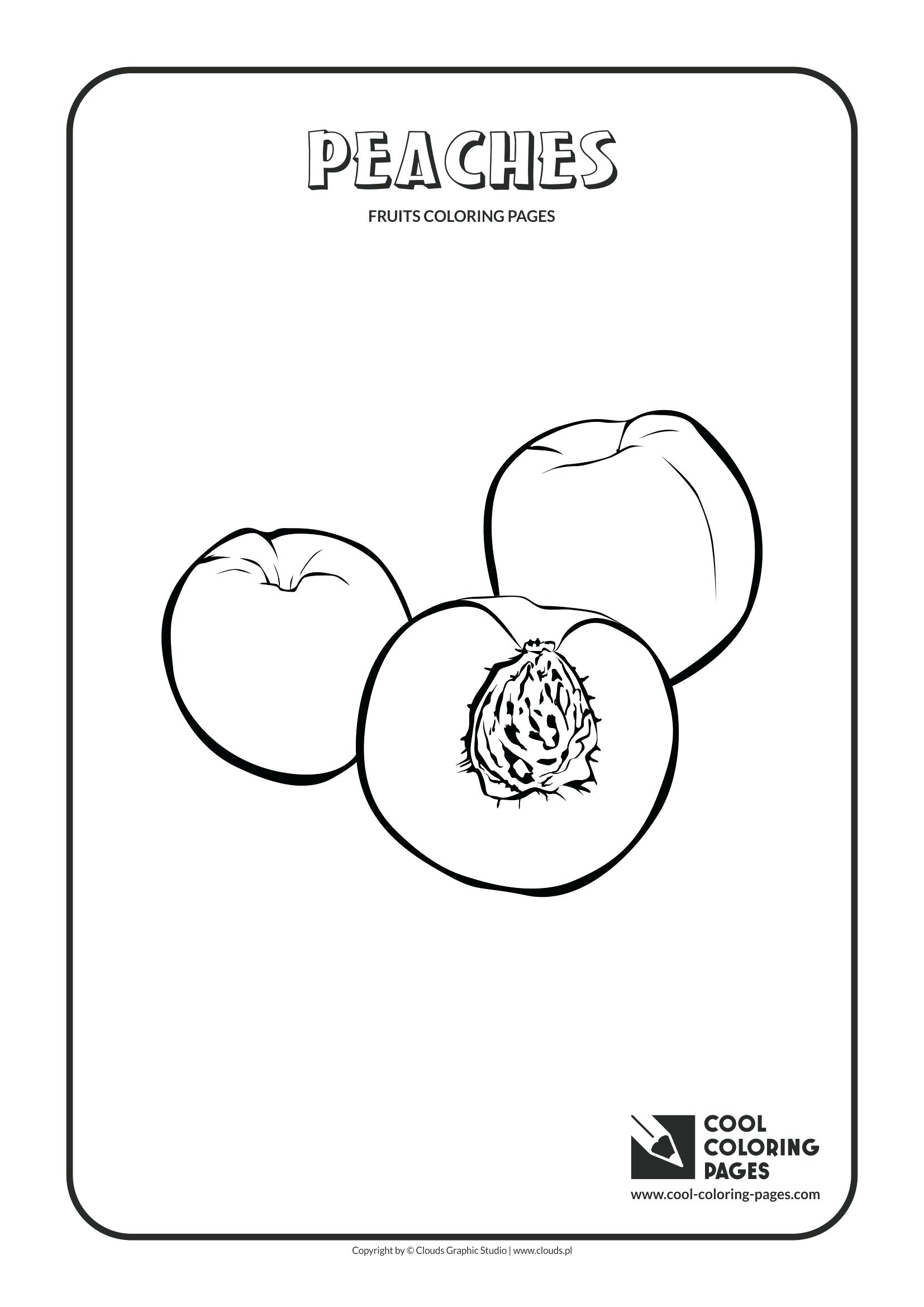 1654x2339 Coloring Peach Coloring Page Cool Pages Plants Peaches