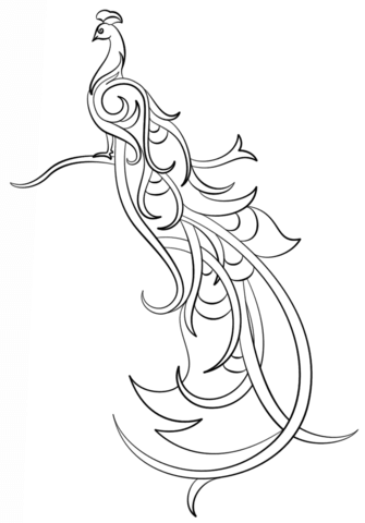 335x480 Abstract Peacock Coloring Page Free Printable Coloring Pages