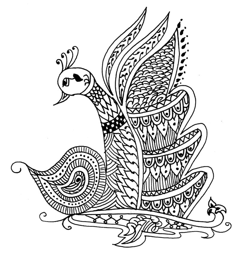 800x869 Henna Designs Drawings Peacock