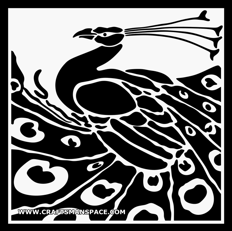 800x798 Peacock Stencil Designs