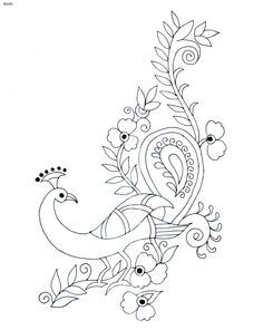 236x296 Drawn Peacock Motif