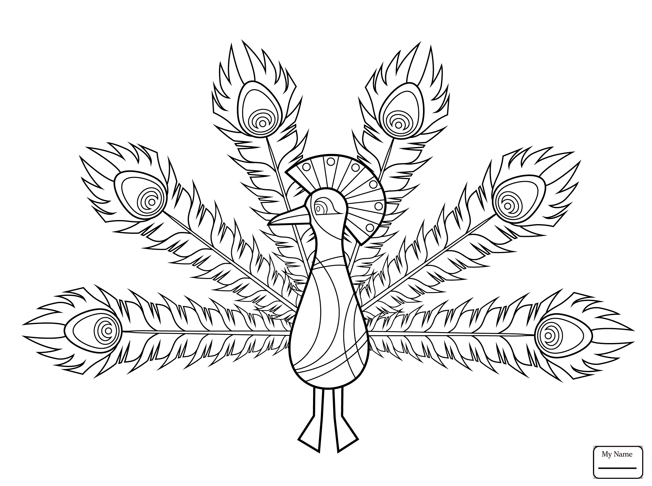 2087x1557 Coloring Pages For Kids Peacock Illustration Birds Peacocks