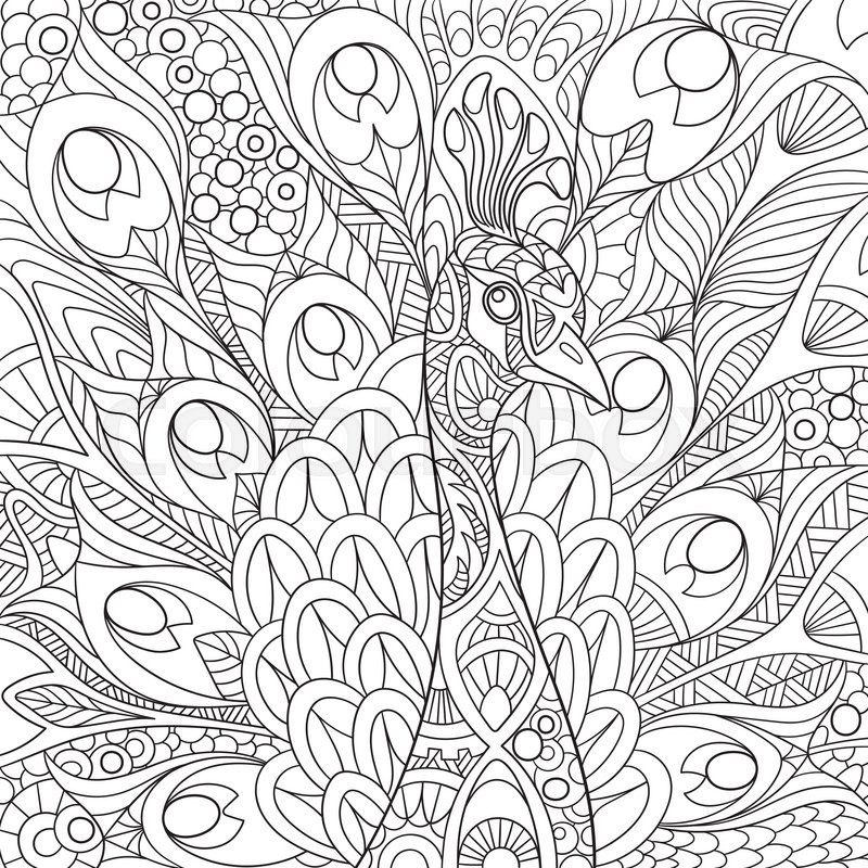 800x800 Hand Anatomy Coloring Book Outline Zentangle Stylized Cartoon