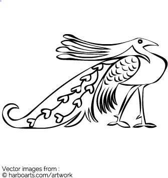 335x355 Download Peacock Outline