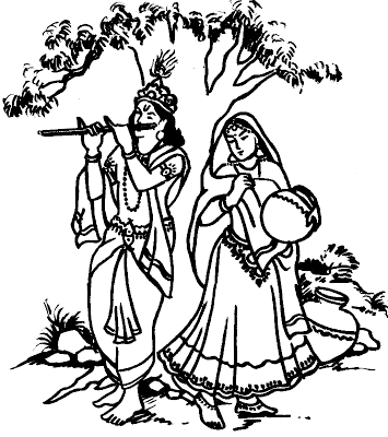 355x400 Jaya's Shades Glass Painting Radha Krishna