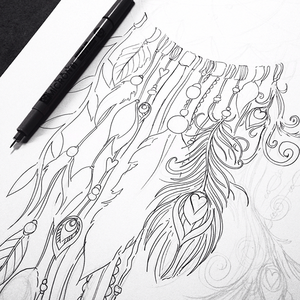 600x600 Peacock Dreamcatcher On Behance