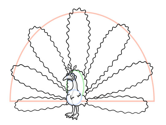 540x406 Cartoon Peacock Step By Step Drawing Lesson
