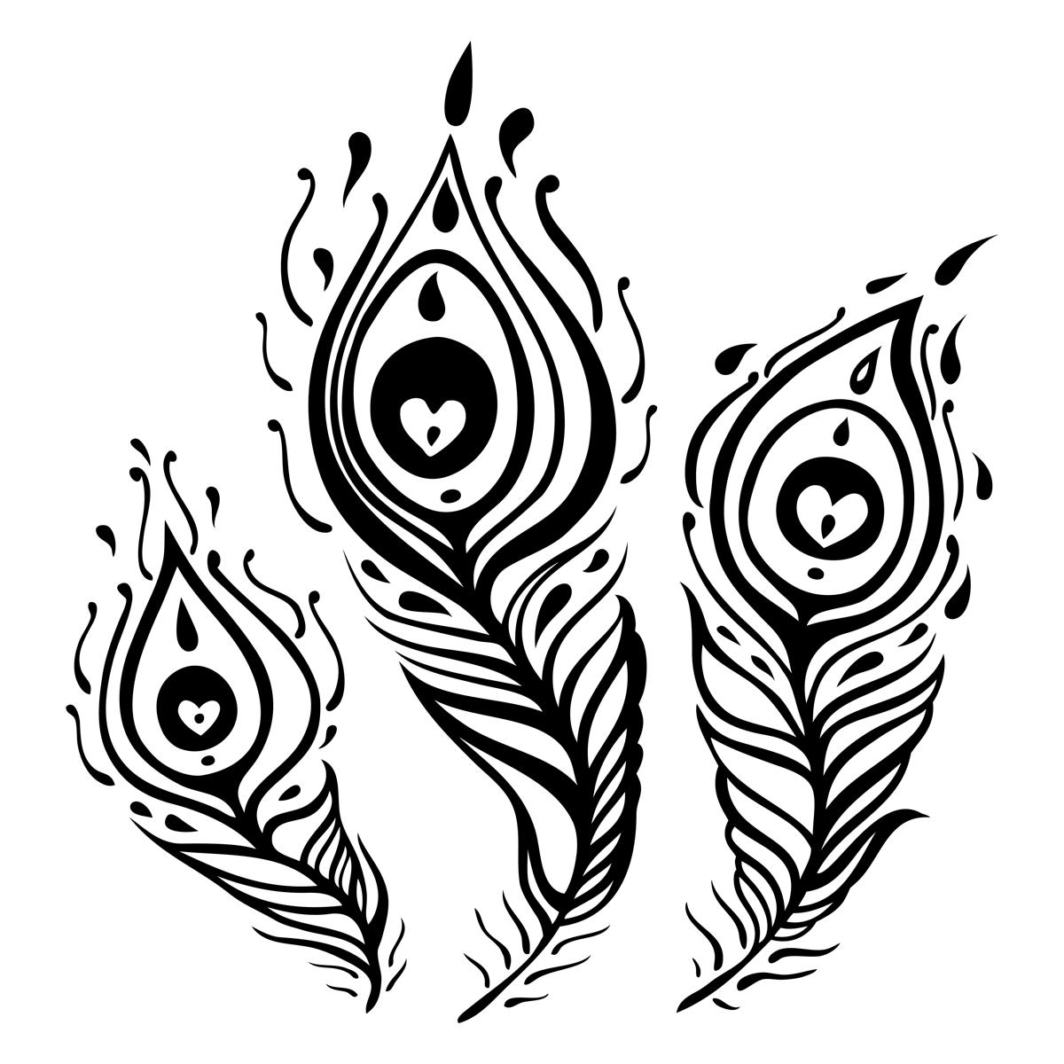 1200x1200 Peacock Feather Tattoo