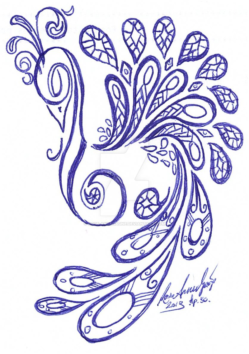 800x1135 Peacock Tattoo By Rose Annegagne