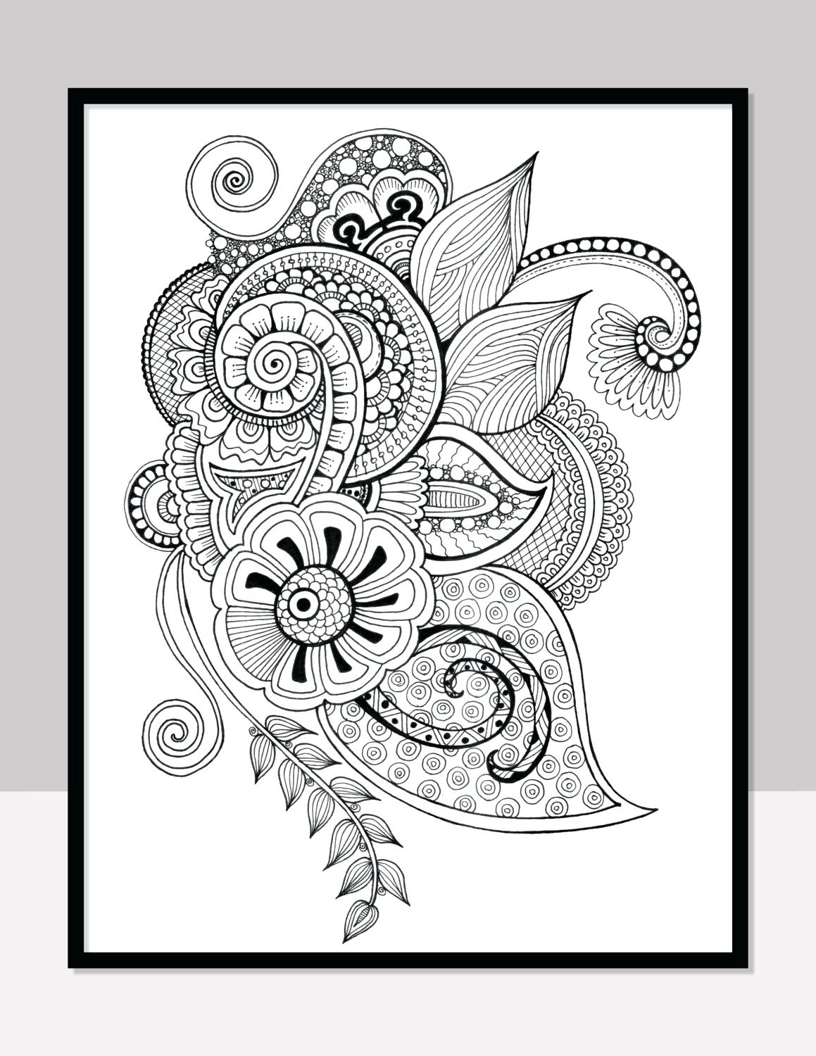 1159x1500 Printable Zentangle Peacock Coloring Pages Printable Page