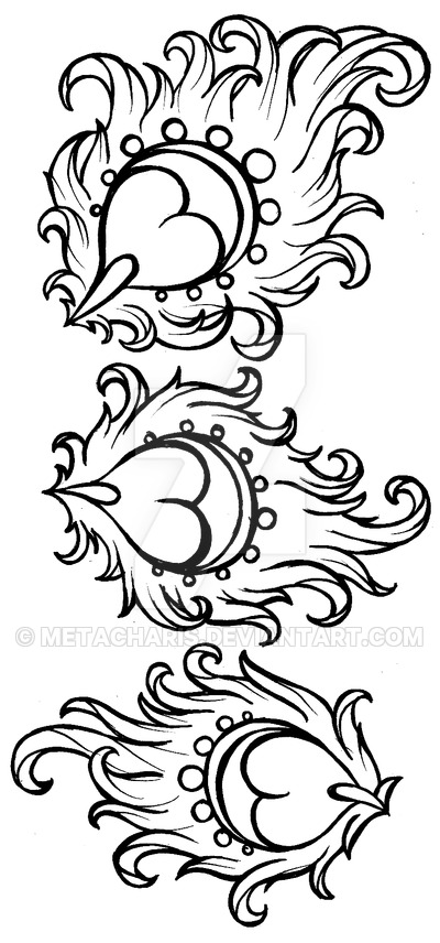 400x856 Art Nouveau Peacock Feather Tattoo By Metacharis