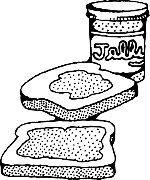 502x600 Peanut Butter And Jelly Sandwich Clip Art Free Vector In Open