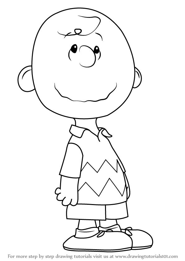 597x844 Learn How To Draw Charlie Brown From The Peanuts Movie (The