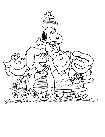 368x480 Peanuts Gang Coloring Page Free Printable Coloring Pages