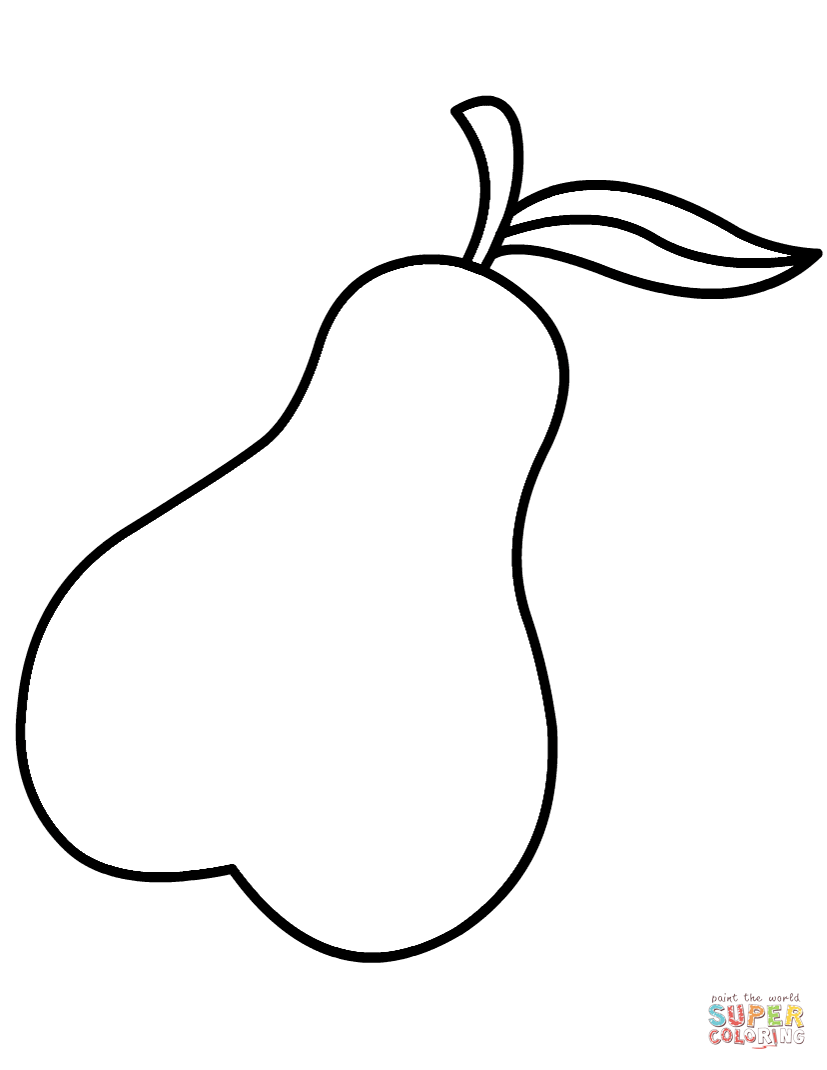 827x1070 Pear Coloring Page Free Printable Coloring Pages