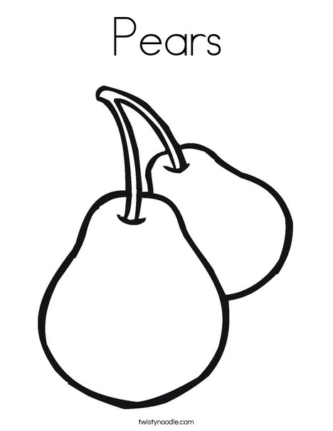 468x605 Pears Coloring Page