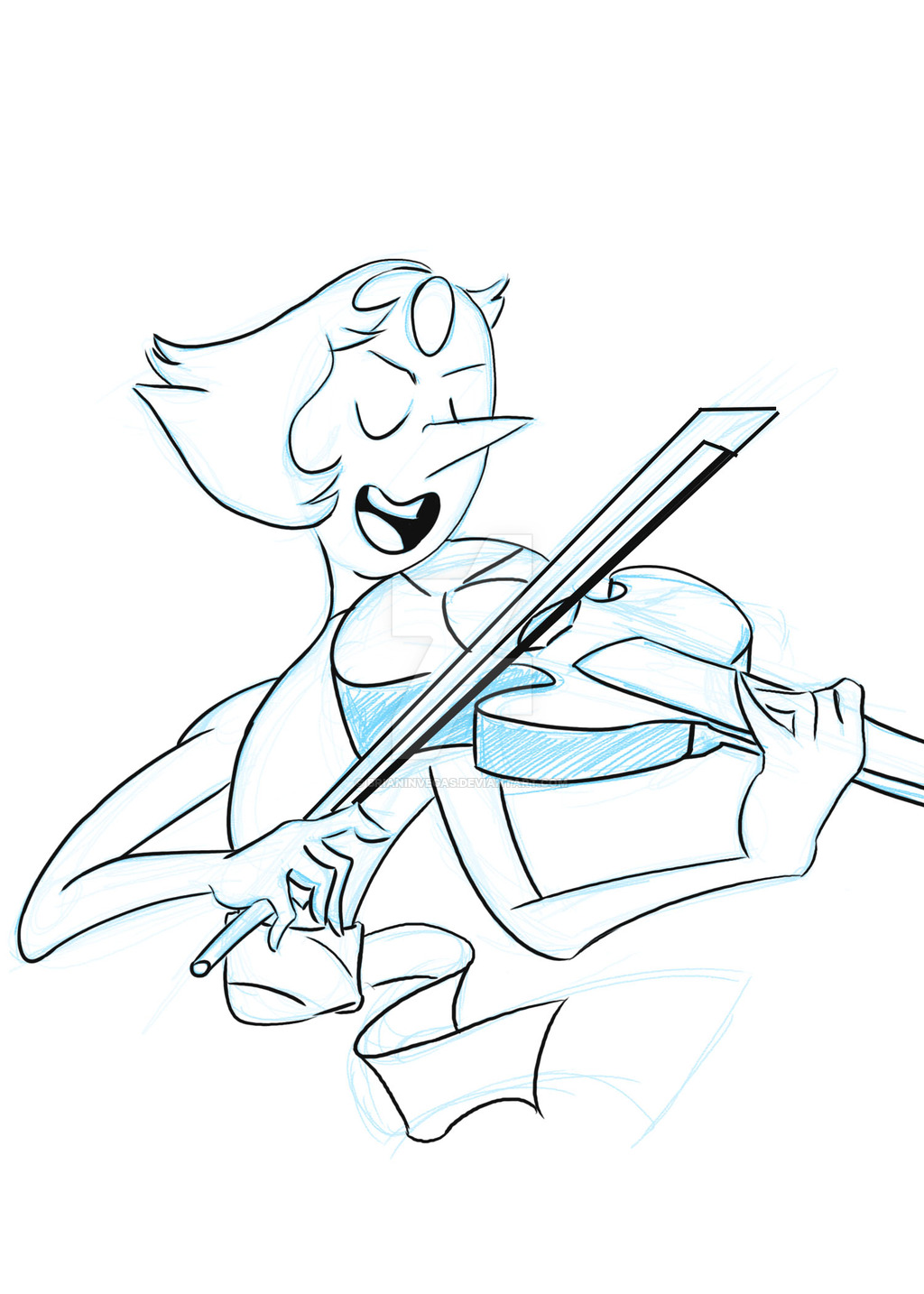 1024x1434 Steven Universe Pearl Sketch By Punkh0und