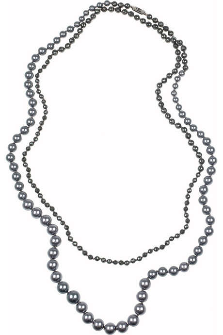 460x690 Rosantica Arianna Hematite And River Pearl Necklace Jewelry Trends
