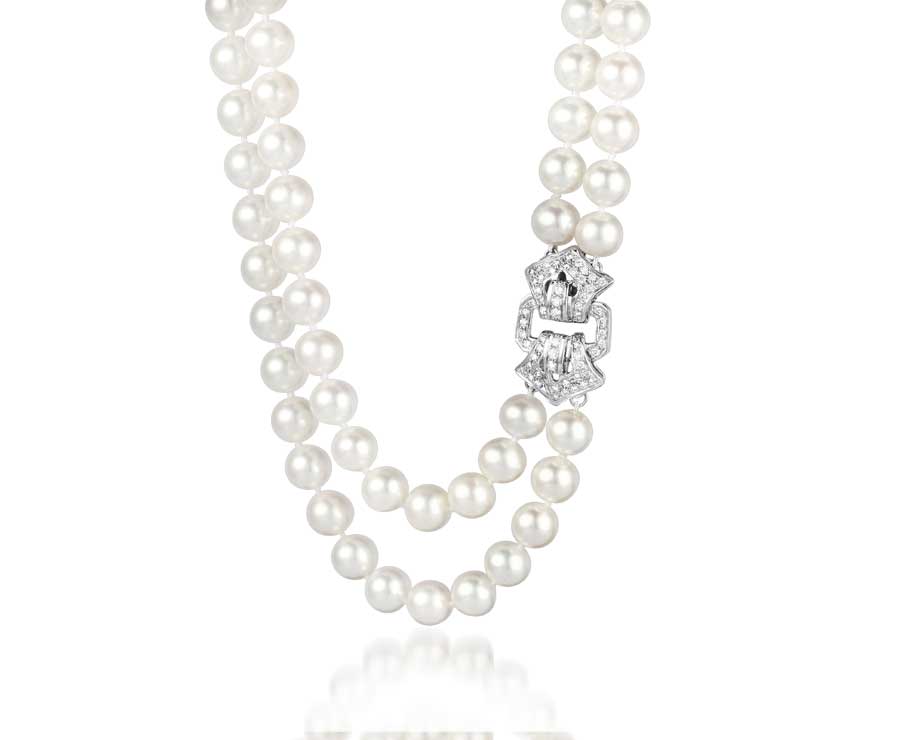 920x740 Antique Side Buckle Pearl Necklace