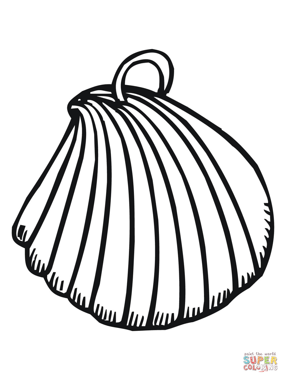 1200x1600 Clam Shell Earring Coloring Page Free Printable Coloring Pages