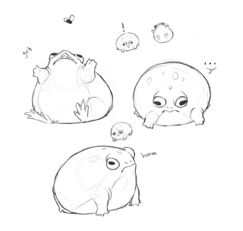 500x475 Widdle Fat Pebble Frogs. The Very Top Right One (The Tiny One