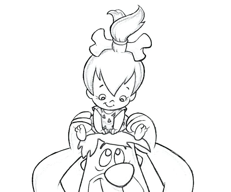 800x667 Flintstone Coloring Pages Pebbles Coloring Pages Flintstones