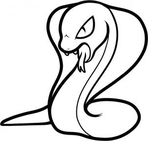 302x288 How To Draw How To Draw A Cobra For Kids