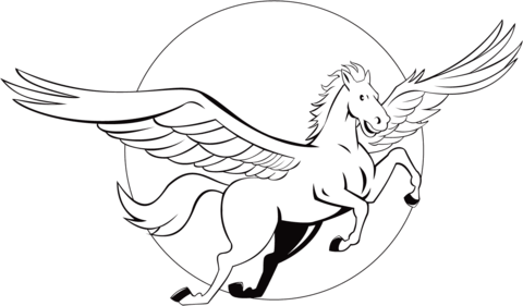 480x281 Flying Pegasus Coloring Page Free Printable Coloring Pages