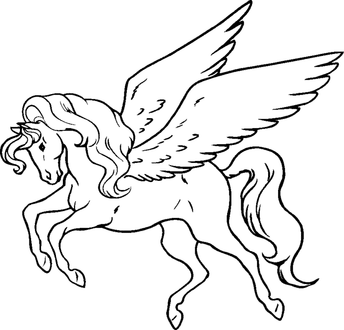 689x662 Pegasus Coloring Pages Online Dragon Coloring Pages