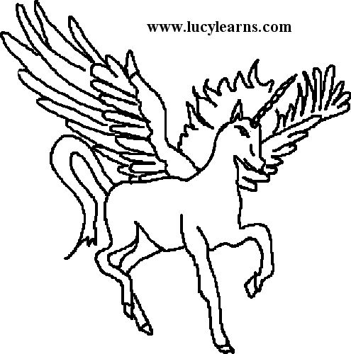 495x500 Drawn Unicorn Winged Unicorn