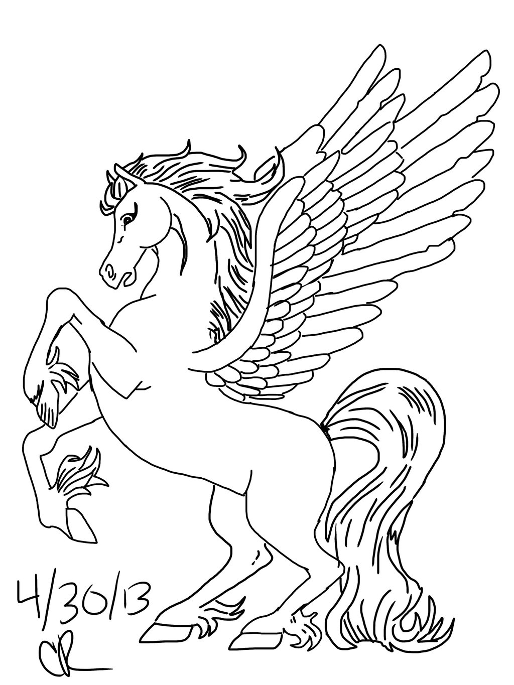 1024x1365 Fantasy Flying Pegasus Coloring Pages