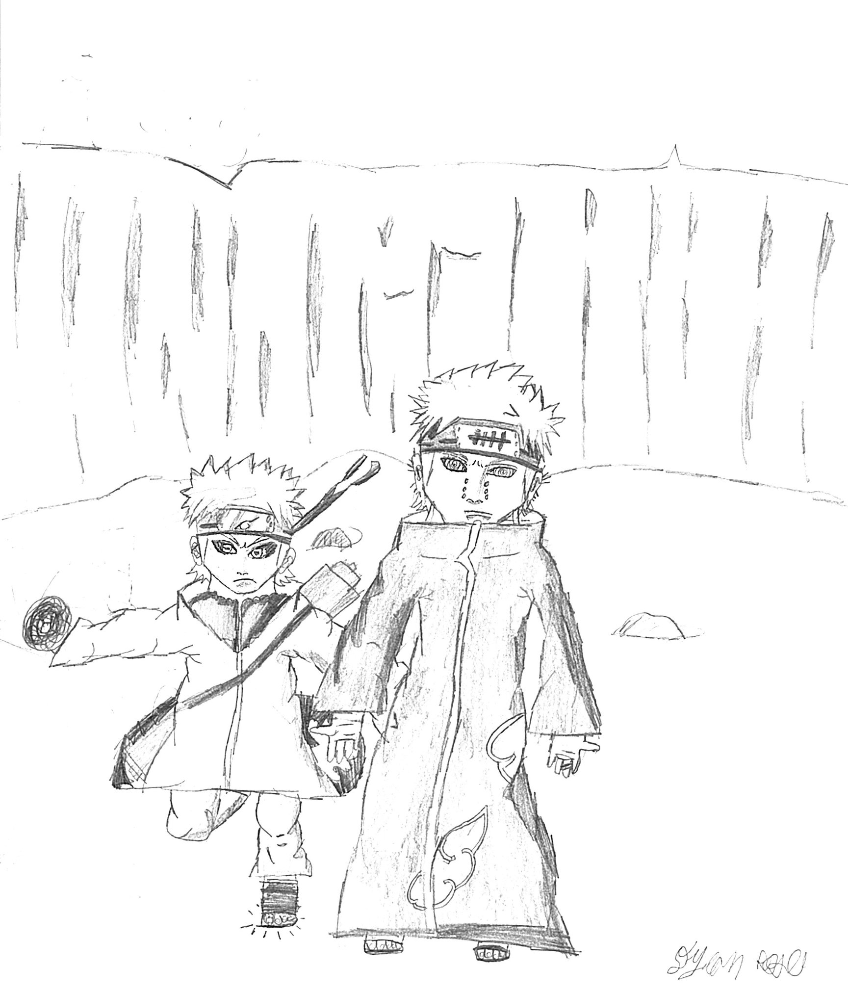 1729x2024 Naruto Pein Drawing By Nvrgiveuphope