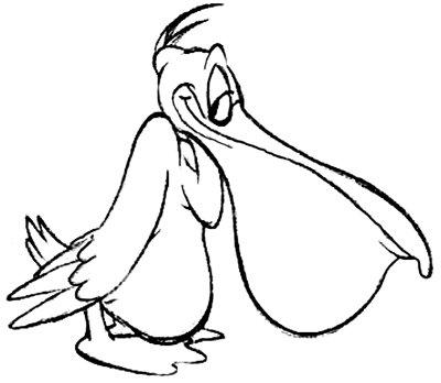 400x348 How To Draw Cartoon Pelicans Step By Step Drawing Tutorial