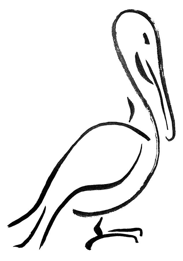634x900 Pelican Drawing By Micah Guenther