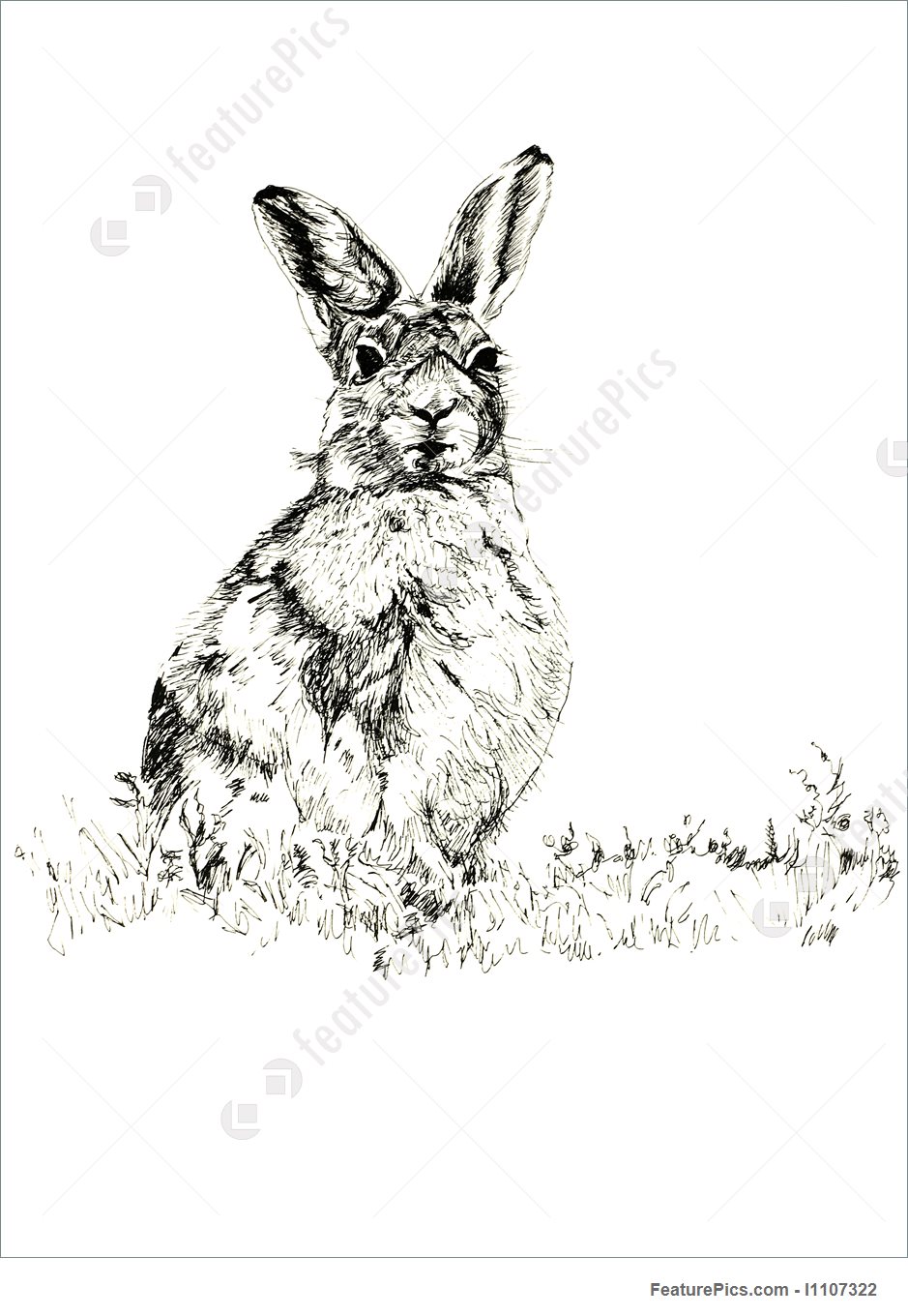 939x1360 The Hare Stock Illustration I1107322