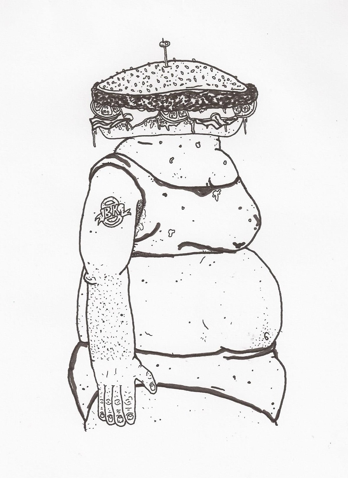1190x1637 Burger Head Pen Amp Paper 2016