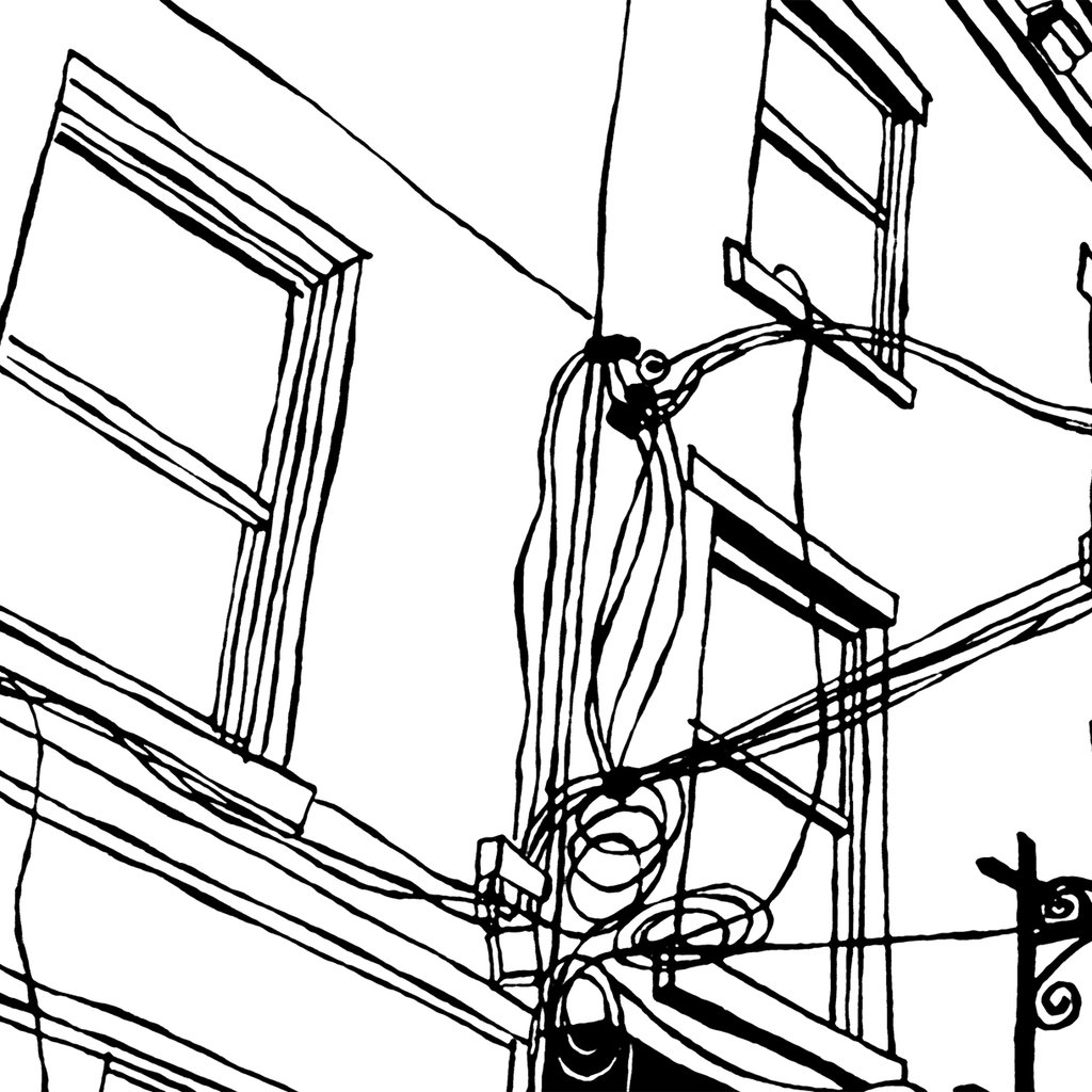 1024x1024 The Brooklyn Ice House Bar Original Art (Pen Amp Ink On Paper