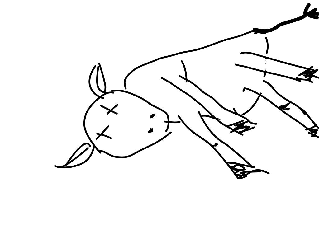 1024x768 Drawing Dead Cows Nine Dot Dance