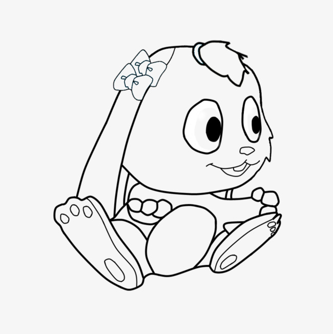 650x651 Cartoon Bunny Hand Painted Rabbit, Cartoon Bunny, Hand Painted